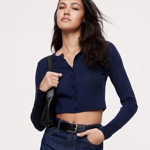 Banana Republic Deep Blue Button-Up Cardigan